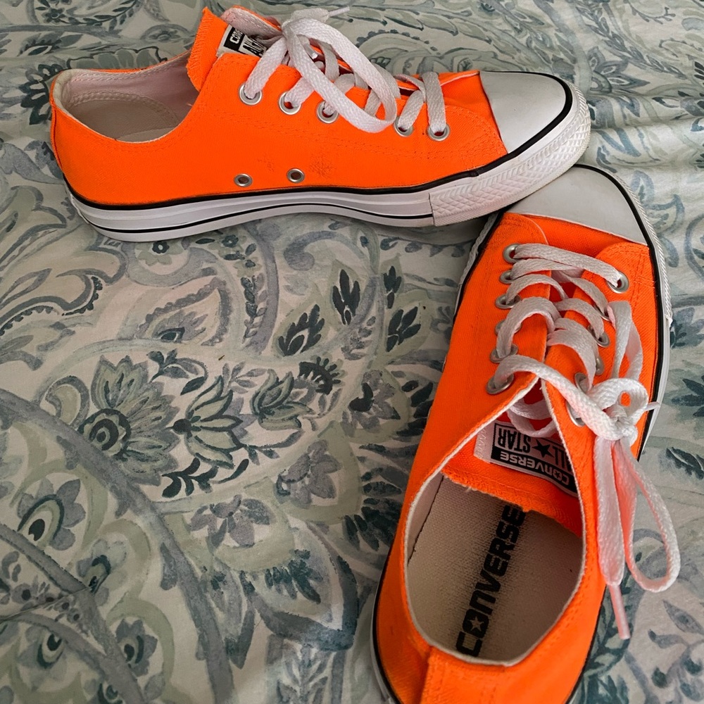 Neon orange Converse Allstar sneaker